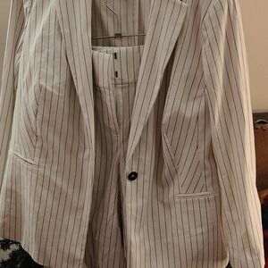 Linen Stripped Lane Bryant Suit
